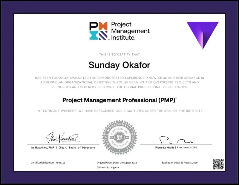 Professional recognition